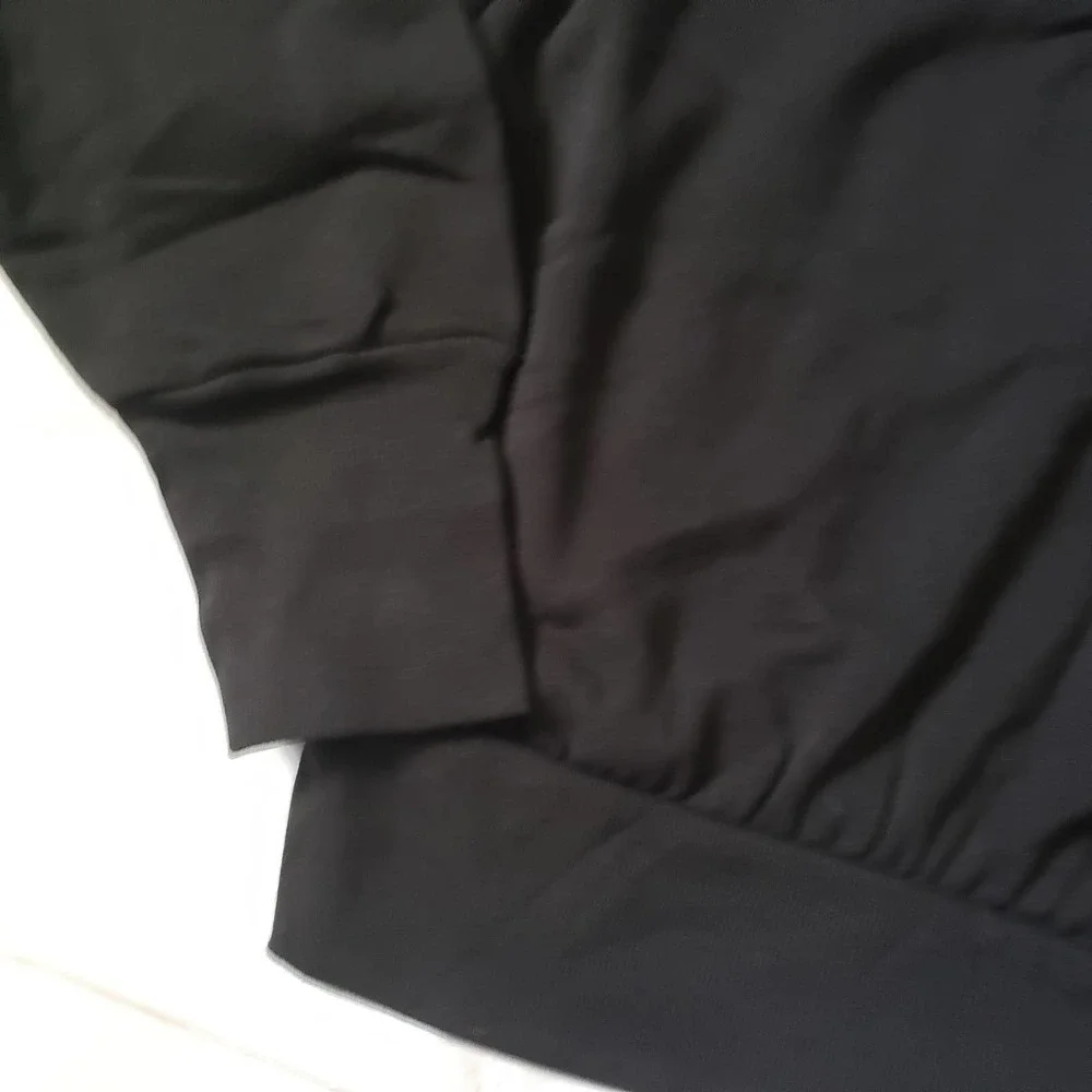 OLD NAVY black cropped top pullover sweatshirt M - Picture 3 of 7